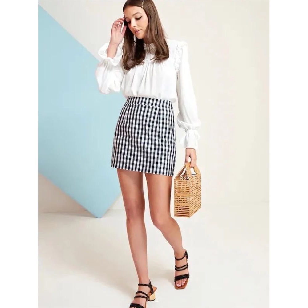 Three07 Gingham Mini Skirt